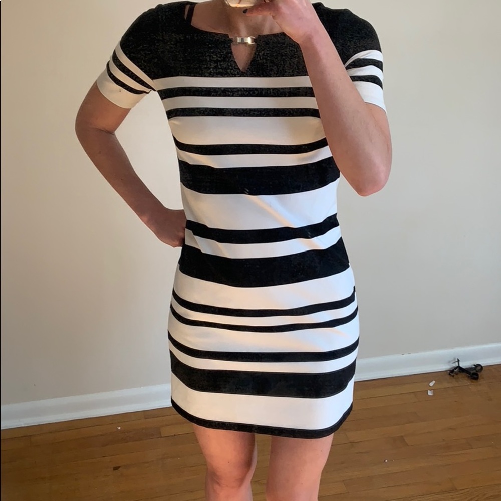 Black and white business dress